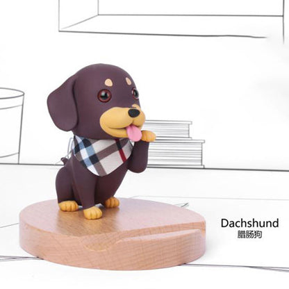 Wooden Doggie Phone Stand (Laser Engraved)