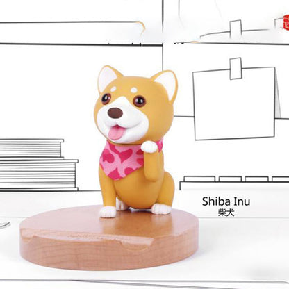 Wooden Doggie Phone Stand (Laser Engraved)