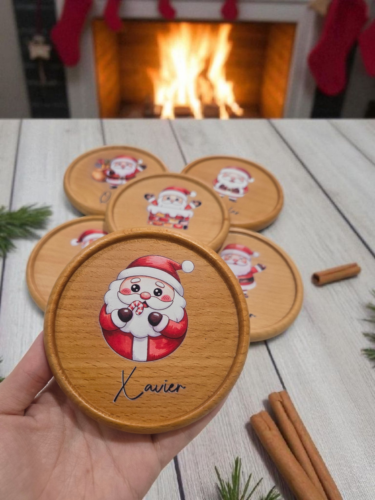 Wooden Coaster (Christmas Series - UV Printed)