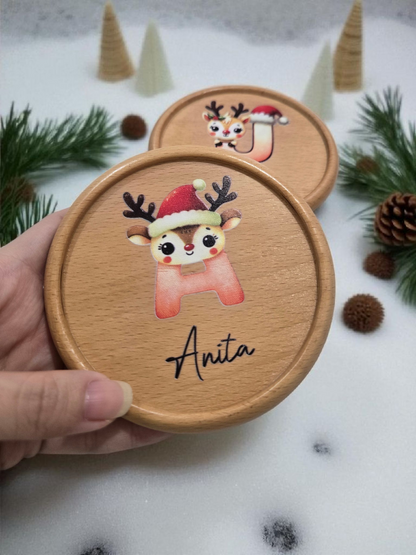Wooden Coaster (Christmas Series - UV Printed)