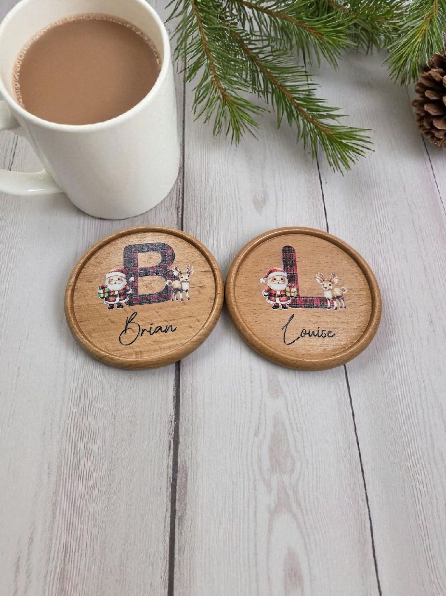 Wooden Coaster (Christmas Series - UV Printed)