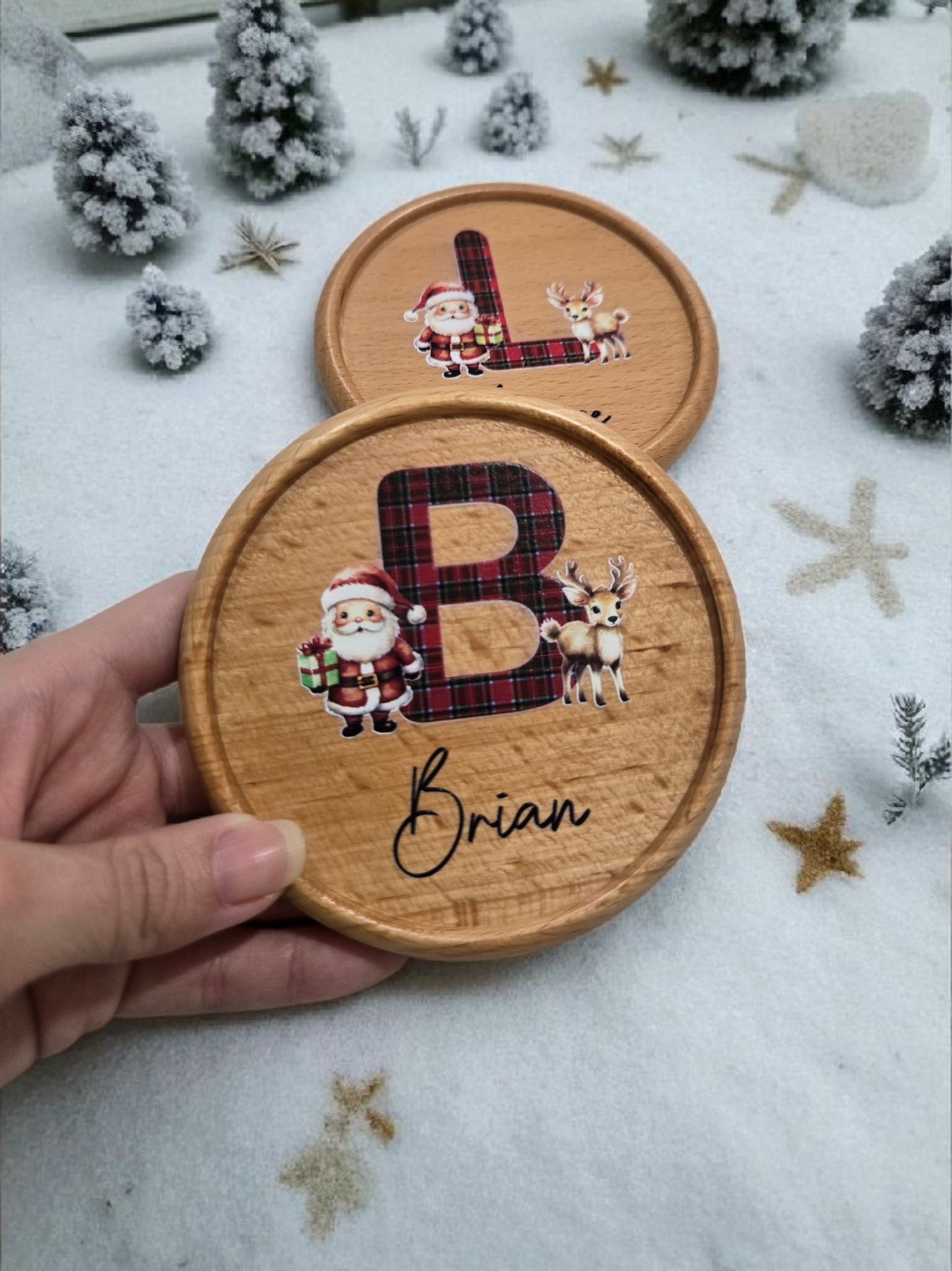 Wooden Coaster (Christmas Series - UV Printed)