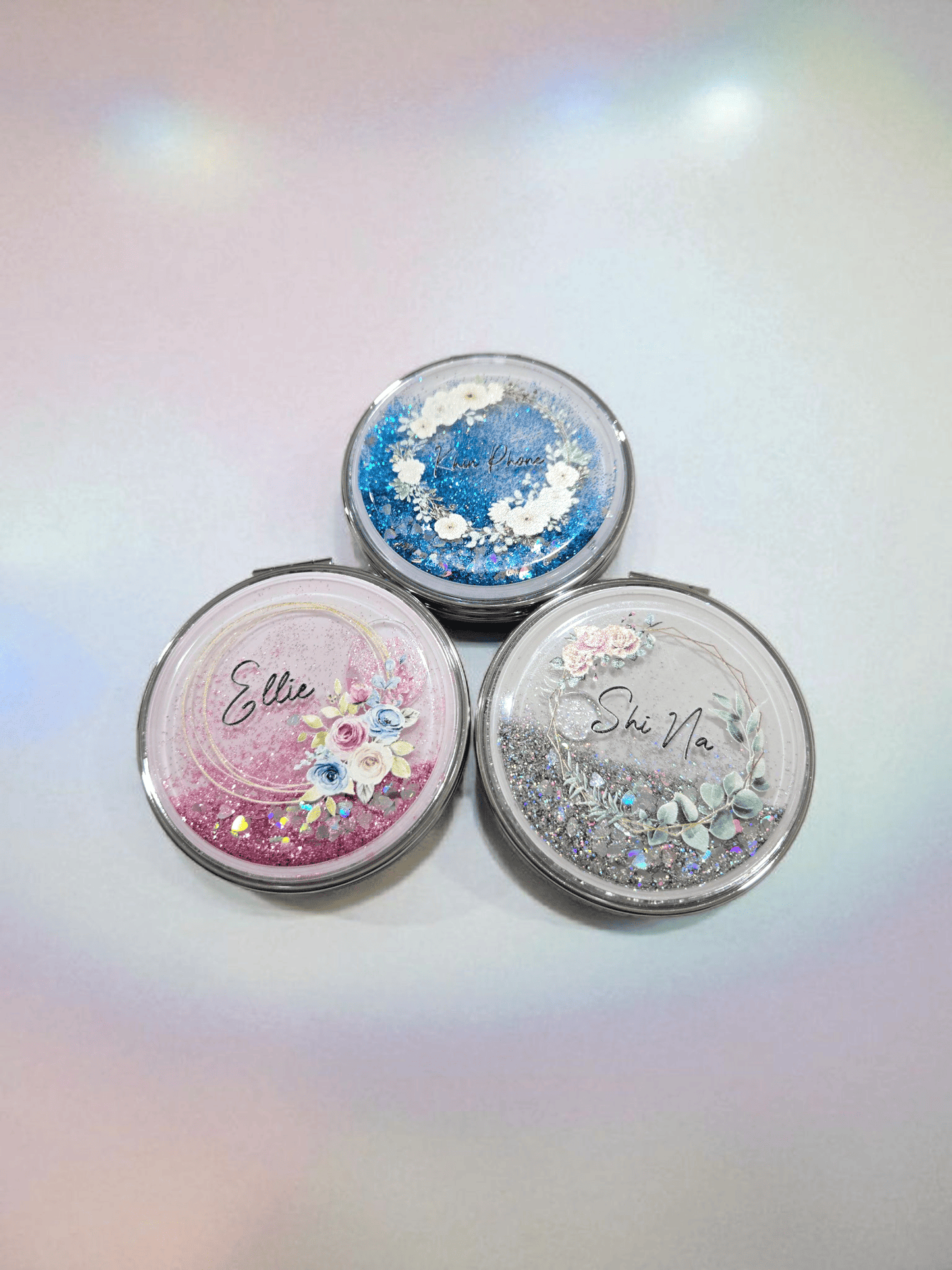 Glitter Compact Mirror (UV Printed)