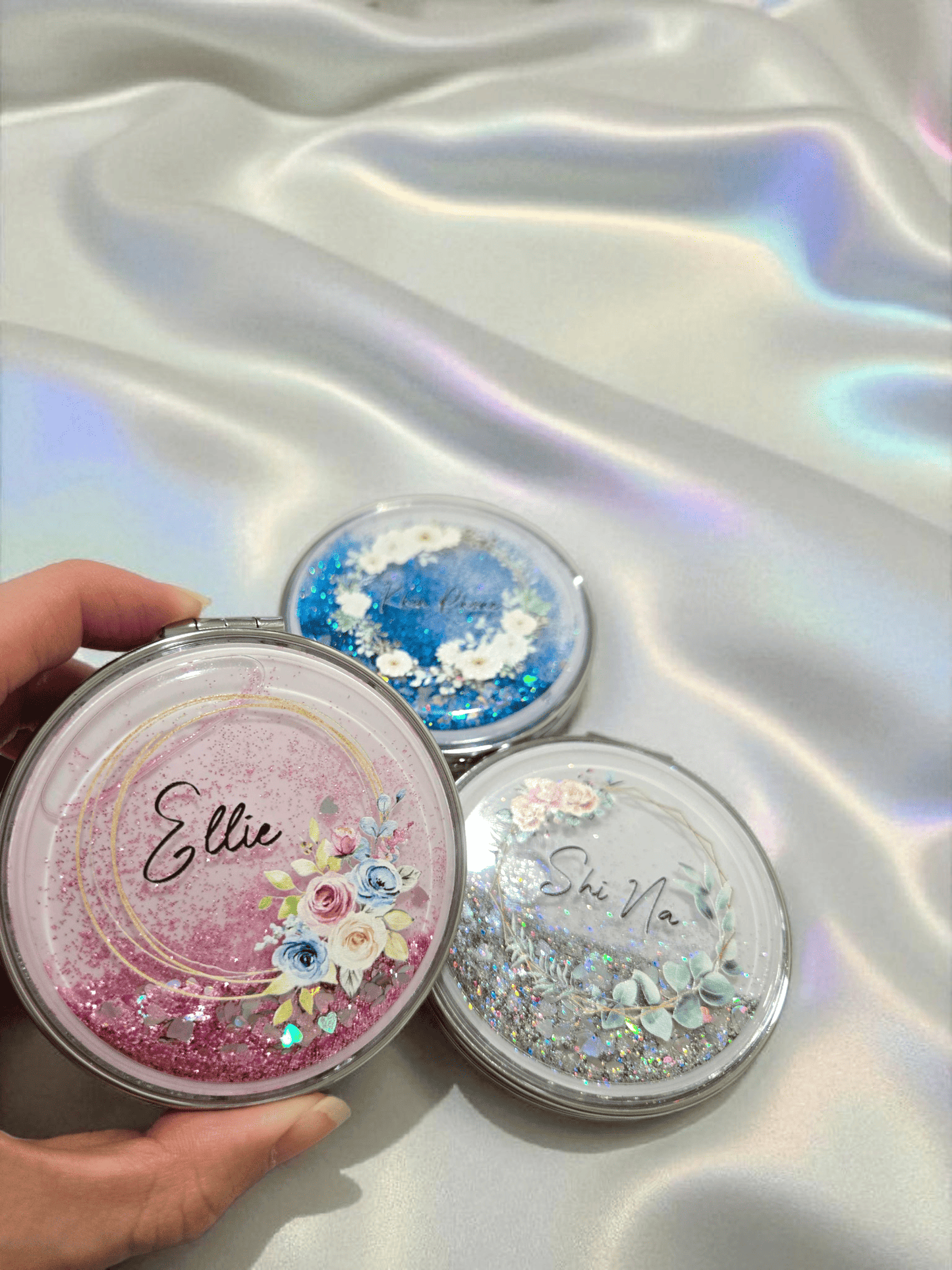 Glitter Compact Mirror (UV Printed)
