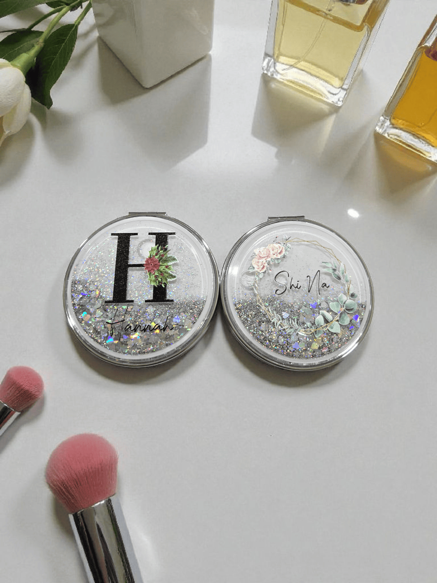 Glitter Compact Mirror (UV Printed)