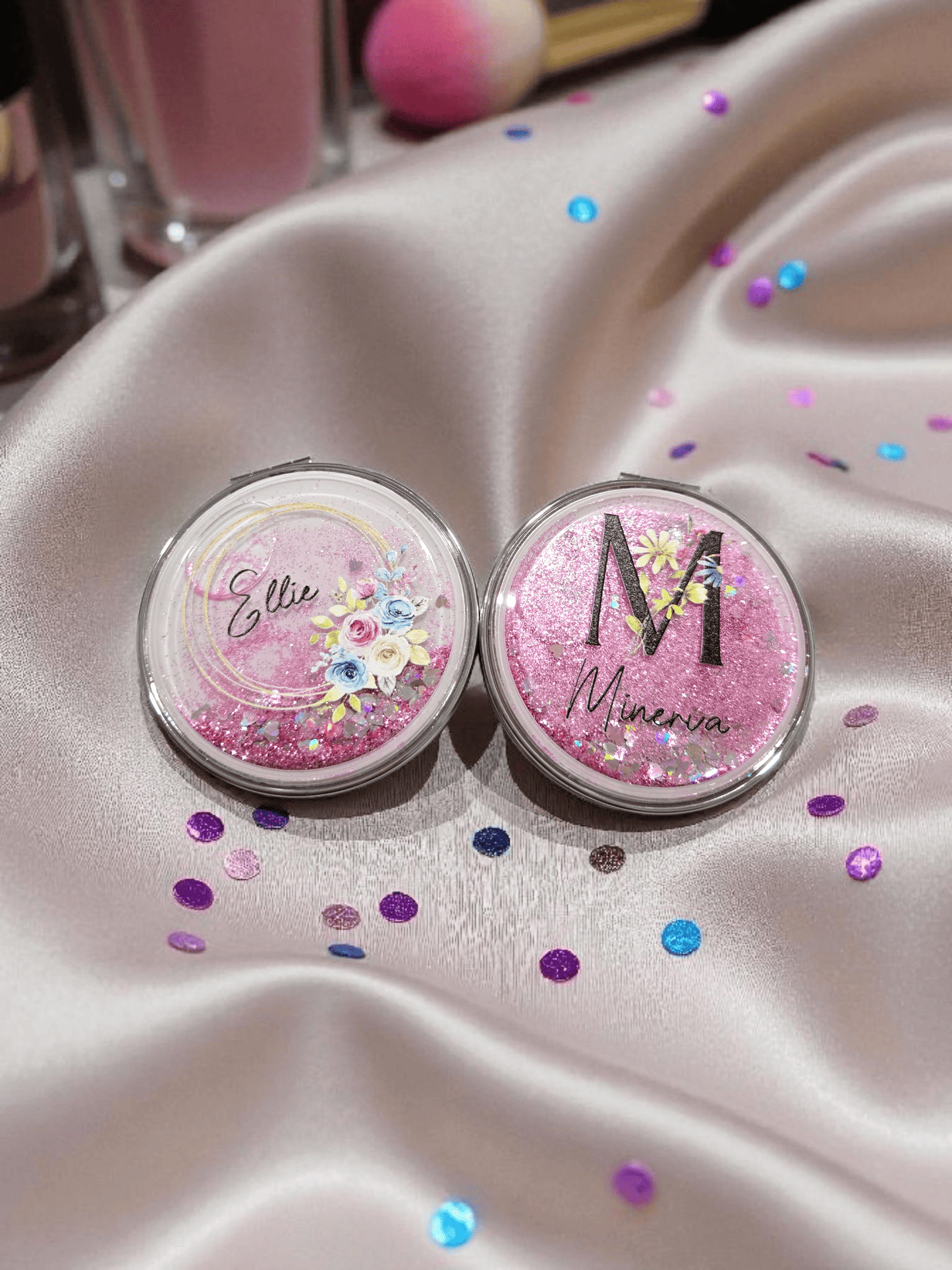 Glitter Compact Mirror (UV Printed)