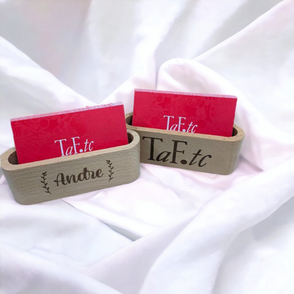 Wooden Name Card Holder (Laser Engraved)