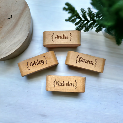 Wooden Name Card Holder (Laser Engraved)