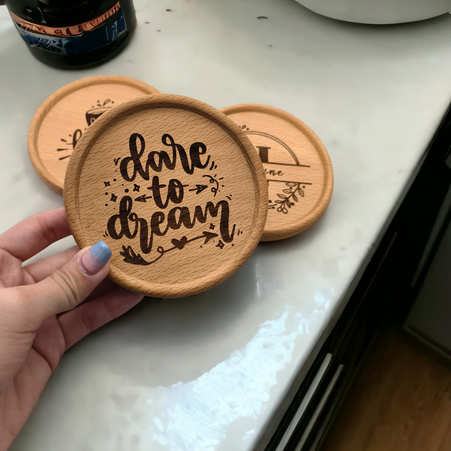 Wooden Coaster (Laser Engraved)