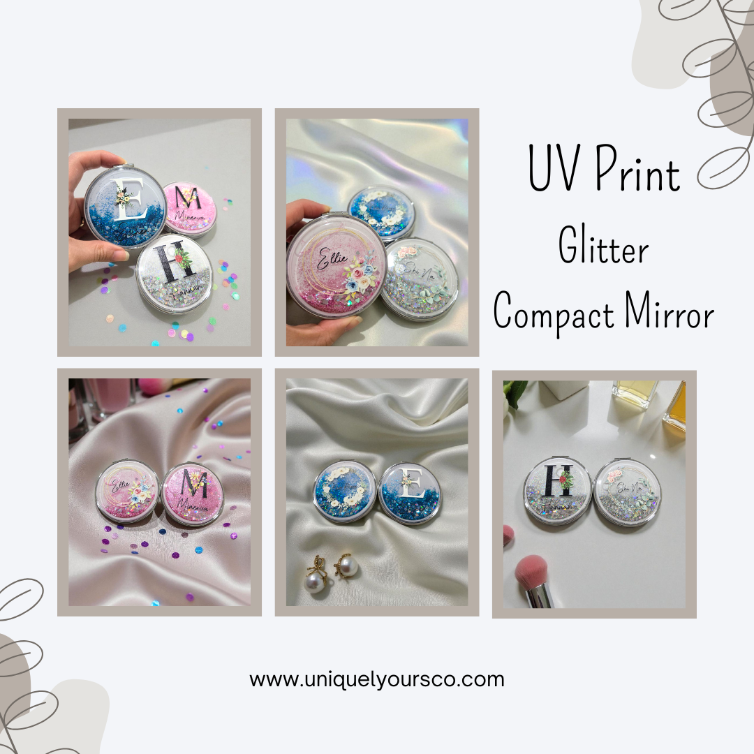 Glitter Compact Mirror (UV Printed)