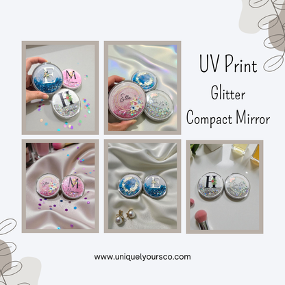 Glitter Compact Mirror (UV Printed)