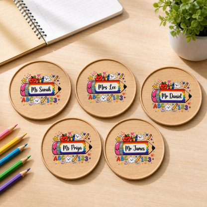 [Teacher's Day] Wooden Coaster (UV Printed)
