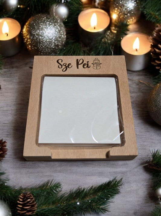 Wooden Sticky Note Holder (Christmas Series - Laser Engraved)