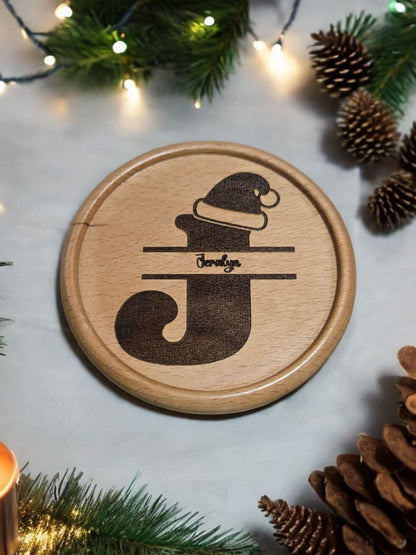 Wooden Coaster (Christmas Series - Laser Engraved)